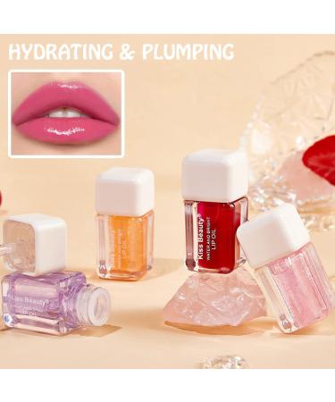 Korean Fruit Shimmer Lip Oil 4Pcs Set | Moisturizing Lip Gloss & Tinted Balm | Non-sticky & Long Lasting Formula for Nourished Lips - Buy Online on GoSupps.com