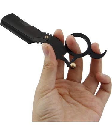 Duhe1890 14-Piece Men's Eyebrow Razor Set - Finger Ring Design Perfect for Men & Women - Sleek Black - Buy Online on GoSupps.com