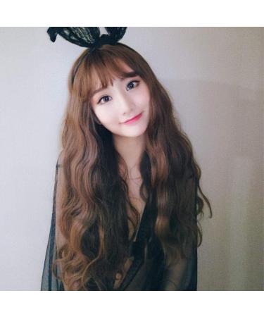 Buy Long Curly Hair Wigs for Women - Natural Realistic Dark & Light Brown Full Headgear | Cute Big Wave Styles - Buy Online on GoSupps.com
