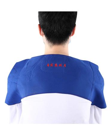 Heating Pad for Neck and Shoulders Pain Relief Self-Heating Shoulder Pad Pain Relieve Adjustable Elastic Warm Shoulder Care Pad(blue)