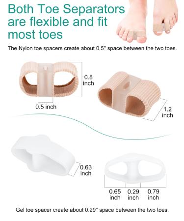 BLATOWN Toe Separators Bunion Corrector - 2 Pair Set for Men and Women - Hammer Toe Straightener with Elasticity and Soft Gel Material - Buy Online on GoSupps.com