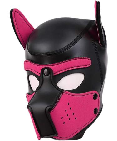 Yiqin RWSX Soft Latex Dog Mask - Removable Mouth Puppy Costume for Halloween & Parties - Pink - Buy Online on GoSupps.com