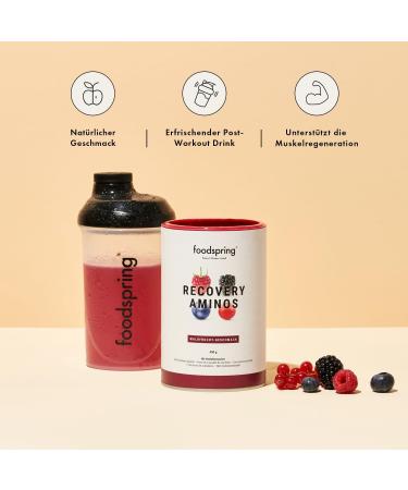 Foodspring Recovery Aminos 400g - Wild Berry | Clean Post-Workout Recovery Without Artificial Flavors - Shop Now! - Buy Online on GoSupps.com