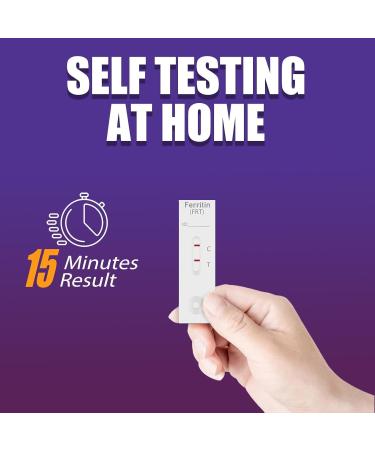 Iron Deficiency Test Kit 2 Tests Ferritin Anemia Home Test Kit for Iron Level Detection in 15 Minutes Convenient Home Test for Adults & Children - Buy Online on GoSupps.com