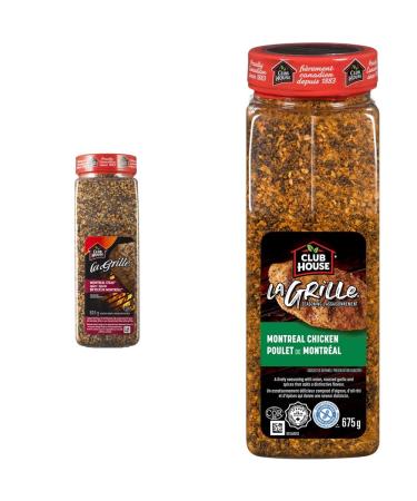 Club House La Grille Grilling Made Easy Montreal Steak Spice Seasoning 825g & La Grille Grilling Made Easy Montreal Chicken Seasoning 675g - Packaging May Vary