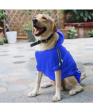 Voarge Dog Warm Hoodies Coat Winter Clothing Large Dog Button Design Dog Hoodie Dog Jumper Large Dogs Dog Coat (Blue 3XL) 3XL blue - Buy Online on GoSupps.com