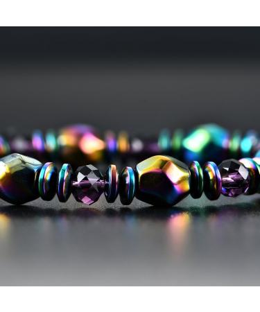 Handmade Stretch Magnetic Hematite Bracelet Health Care Bangle Braclet Unisex for Men Women - Buy Online on GoSupps.com