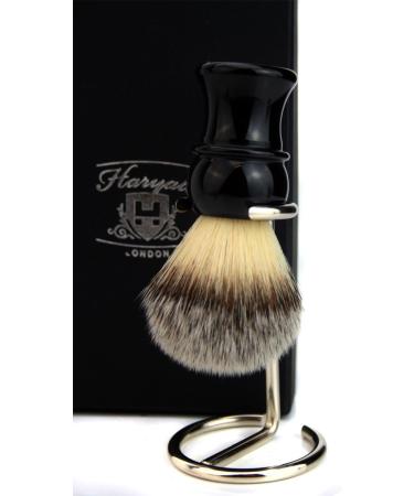 Luxury Shaving Brush Gift Set - Haryali London | Synthetic Hair Steel & Chrome Handle - Perfect Gift for Him - Buy Online on GoSupps.com