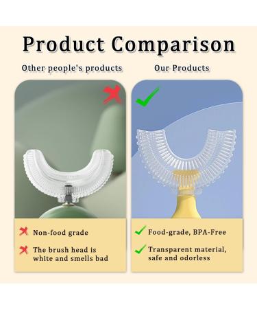 Buy Kids U Shaped Toothbrush - Cute Silicone 360 Oral Care for Children | Best U Shape Manual Toothbrush - Buy Online on GoSupps.com