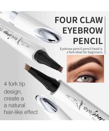 Microblading Eyebrow Pen Natural Makeup Eyebrow Brush 4 Tip Eyebrow Pencil 3D Waterproof and Sweat-proof Eyebrow Pencil Contouring Pen Long-Lasting Magic Eyebrow Pencil (4 Colors) - Buy Online on GoSupps.com