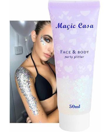  Jildouf Face Glitter Glitter Body Gel Glitter Face Gel for Body and Face | Christmas Glitter Cosmetic Art Loose Cream Diamond Rhinestone Makeup Party Festival Jildouf - Buy Online on GoSupps.com