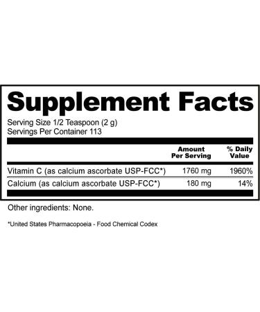 NutriBiotic Calcium Ascorbate Vitamin C Powder 8 Oz | Antioxidant & Collagen Supplement Buffered with Calcium | Non-Acidic & Digestion-Friendly | Gluten & GMO Free - Buy Online on GoSupps.com