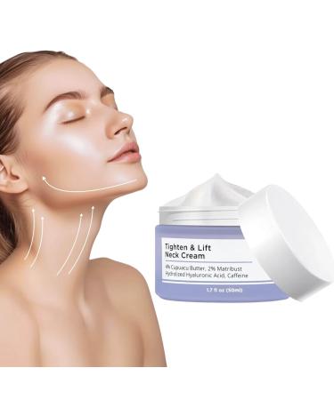 Neck Firming Cream - Tighten and Lift Neck Cream with Hyaluronic Acid for Tightening and Firming Skin - Hydration Neck Cream for Wrinkles and Even Skin Tone 1.7 oz (JS-01)