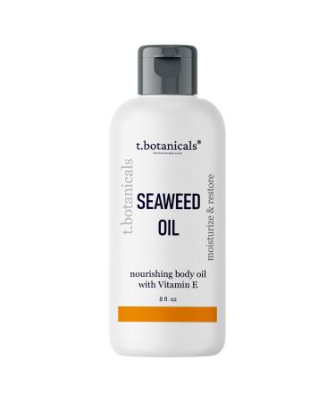 Seaweed Body Oil 8 oz. Nourishing Sea Moss Oil Fast Absorbing Firming Anti-Aging Non-Greasy Oil Day and Night Massage Kelp Moisturizer for Dry Dull Sagging Skin Face Hair Foot Hands (Citrus)