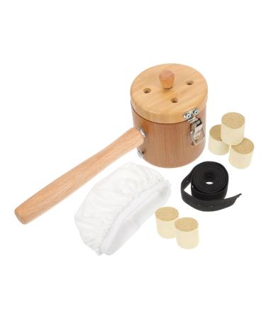 Hapinary 1 set of handheld devices for the moxibustion cable railing set body mogusposive pot Moxa gel burner massage device Moxibusion device stainless steel solid wood
