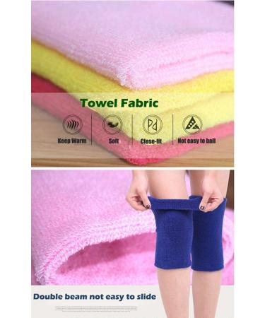 Buy Cotton Non-Slip Knee Pads | Soft Absorbent Support Brace for Men & Women | Perfect for Running Gym Yoga & Dance - 1 Pair (Blue - Buy Online on GoSupps.com