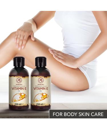 Vitamin E Oil Set 2x250ml - Natural Moisturizer for Face Body & Hair | Rich in Vitamin E for Ultimate Skin & Hair Care - Buy Online on GoSupps.com
