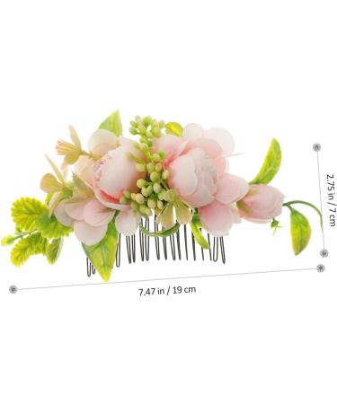 minkissy Flower Bridal Comb Flowers for Hair Accessories for Women Womens Hair Accessories Womens Accessories Wedding Headpiece Accesorios Para Mujer Silk Cloth Pink Wig Bridesmaid - Buy Online on GoSupps.com