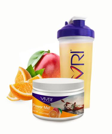 VIVRI Power Me! Orange Mango - 30 Servings | Low-Calorie Energy Drink Mix with Green Tea Guarana & B-Complex Vitamins for Metabolism Support - Buy Online on GoSupps.com