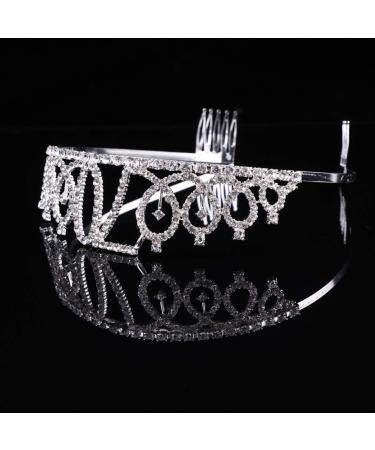 Minkissy 18th Birthday Crown with Comb Crystal Rhinestone Tiara 18th Birthday Crown Birthday Headpiece for Birthday Party (Silver) Size 5 - Buy Online on GoSupps.com