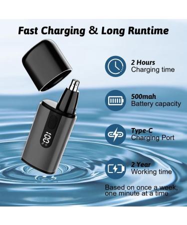 Paociuro Electric Nose Hair Trimmer Mens Nose Clipper for Both Men and Women with LCD Display Dual Edge Blade USB Rechargeable Trimmer Nose Clippers - Buy Online on GoSupps.com
