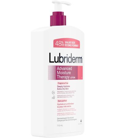 Lubriderm Advanced Moisture Therapy Moisturizing Cream - Vitamin E Vitamin B5 Fragrance Free Body Lotion 710 mL Advanced Moisture Therapy 710 ml (Pack of 1) - Buy Online on GoSupps.com