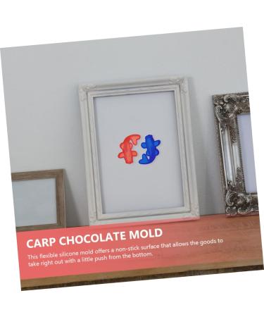 STOBOK Silicone Stamps 12 Pcs Carp Silicone Mold Three-Dimensional Silica Gel Chocolate Candies Flower Stickers Whitex4pcs 2X4X5.8CMx4pcs - Buy Online on GoSupps.com