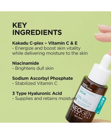 Korean Beauty Vitamin C Serum - Brightening & Revitalizing 22% Pure Ascorbic Acid | Vegan Skin Care 1.12 fl oz - Buy Online on GoSupps.com