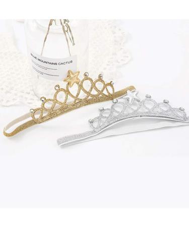Princess Crown Headband for Baby Girls | Elastic Cloth Hairband & Photo Prop | International Shipping Available - Buy Online on GoSupps.com