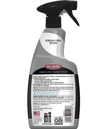 Weiman Stainless Steel Cleaner and Polish (2 Pack) - Protects Appliances, Prevents Fingerprints, Leaves Streak-Free Shine - for Refrigerator, Dishwasher, Oven, Grill - Buy Online on GoSupps.com