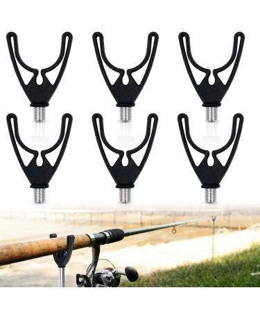 BNGXR fishing rod pads 6 pieces U-shape butt grip rod support flexible fishing rods Long-lived rod laying bracket fishing rod support for all rod holder and bank stick
