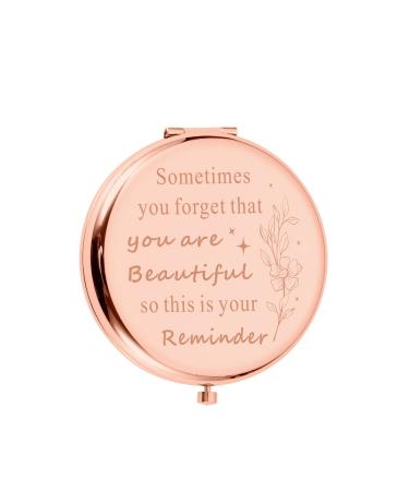 Valentine Gifts for Women Makeup Mirror Birthday Stocking Stuffers Compact Mirror Gifts for Good Froends Girl Daughter Mom Female Friends Inspirational Valentines Presents for Wife Girlfriend BFF