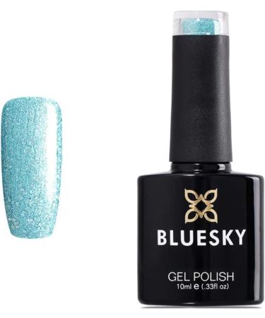 Bluesky Nail Gel Polish Aqua Light Green Blue Shimmer Glacial Mist 80612 UV LED Soak Off 10ml - Buy Online on GoSupps.com