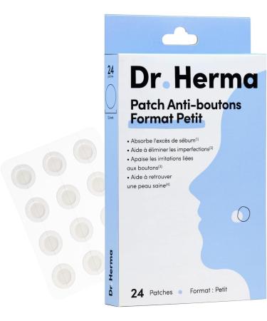 Dr. Herma - Invisible Anti-Pimple Patch - Discreet, Fast & Effective Acne Treatment for 6 to 8 hours - Medical Formula Salicylic Acid, Hydrocolloids & Tea Tree Oil - Pack of 24