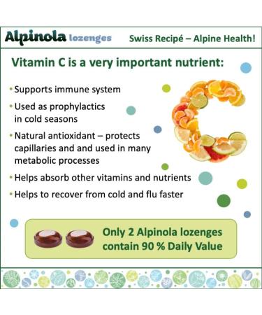 Alpinola Lozenges with Menthol Essential Oils VIT C and Honey 17 Count - Buy Online on GoSupps.com