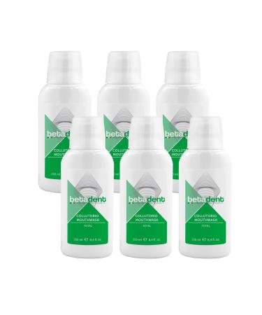 BetaDent set with 6 mouthwashes overall effect against plaque tartar caries bad breath gum inflammation.Natural ingredients maximum effectiveness fresh breath.6 x 250 ml
