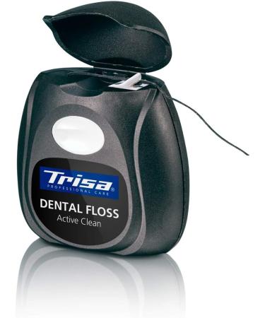 Buy TRISA Active Clean Charcoal Dental Floss - Waxed Mint Aroma & Activated Carbon | International Shipping - Buy Online on GoSupps.com