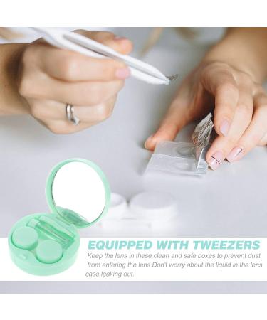 Heallily Contact Lens Travel Case Compact Storage Container for Contacts & Eye Care Green Mini Medical Bottle - Buy Online on GoSupps.com