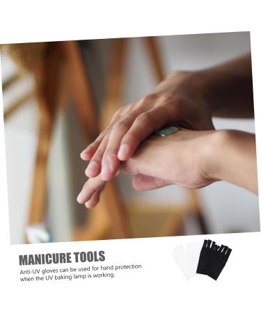 FOMIYES 2 Pairs Gloves Nail Lamp Hand Protector Fingerless Anti Uv Glove Anti Uv Gloves Uv Block Gloves Light Gloves Sun Gloves Anti-uv Gloves Polyester Elastic Shield Women's - Buy Online on GoSupps.com