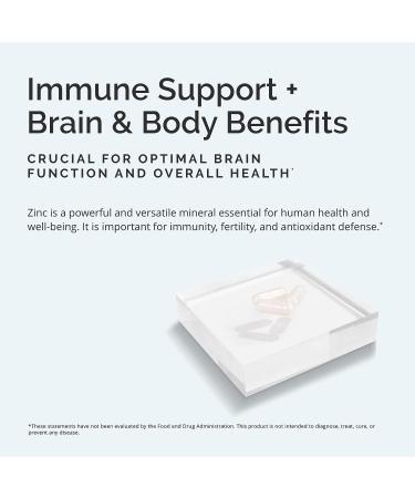 Dr. Amen BrainMD Neuro Zinc | 90 Capsules | 25mg Zinc Bisglycinate Chelate | Gluten Free | 90 Servings - Buy Online on GoSupps.com