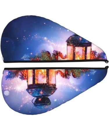 Christmas Microfiber Hair Towel | Soft Super Absorbent Hair Wrap for Women - Quick Dry Coral Velvet for Long Curly & Thick Hair - Buy Online on GoSupps.com