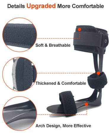 AFO Foot Drop Brace - Comfortable Posture Support for Men & Women | Medical Orthotic Brace for Walking (XL Left - Buy Online on GoSupps.com