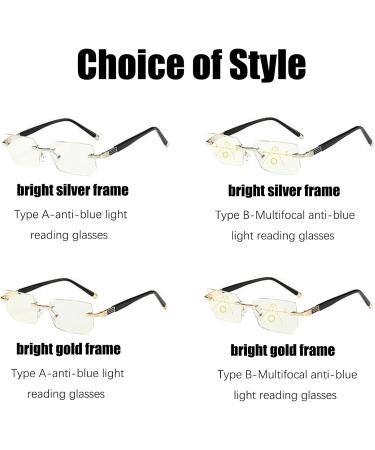 Libiyi Intelligent Reading Glasses | Dual Focus Anti-Blue Light Glasses for Men | Premium Silver B Style - Buy Online on GoSupps.com
