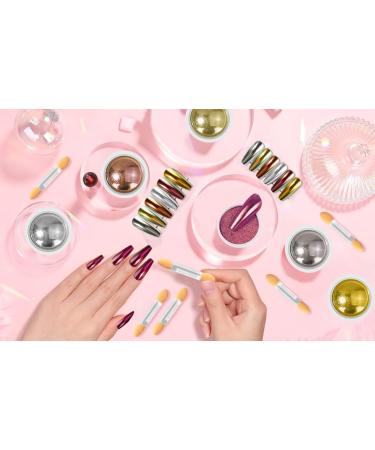  Ysimple Ysimple 6 Colors Glitter Chrome Nail Powder Super Mirror Effect Nail Powder Metallic Fine Chrome Nail Powder with 6 - Buy Online on GoSupps.com