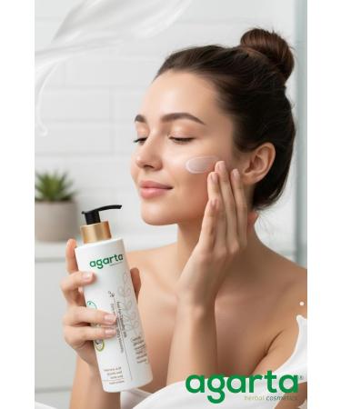Agarta Gentle Cleansing Milk with Hyaluronic Acid Botanical Face Cleanser for Daily Care Vegan Clean Formula 7.6 fl oz - Buy Online on GoSupps.com