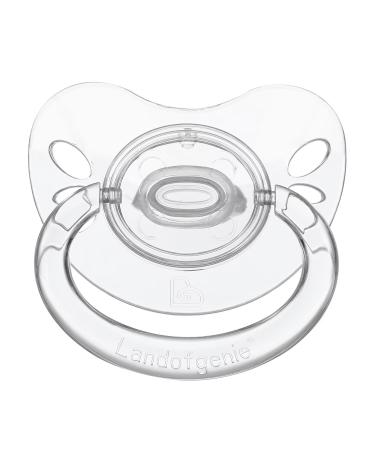 Landofgenie Large Teat Shield Blue Transparent New Generation Pacifier in Adult Size - Butterfly Models