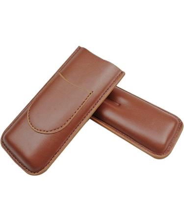 Portable Cigar Case Leather Cigar Holder Case with Cutter Humidor Travel Box Portable Cigar Accessory - Buy Online on GoSupps.com
