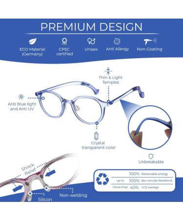 Blue Light Blocking Glasses for Kids | Planet Series Venus 42mm - Protect Young Eyes - Buy Online on GoSupps.com