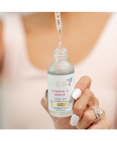 Recover Vegan Vitamin C Serum for Aging Skin | Stabilized Vitamin C E & Ferulic Acid | Natural Vit C with Coconut & Jojoba Oil - 2 oz - Buy Online on GoSupps.com