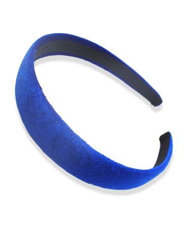 Topkids Accessories Velvet Alice Headband Hairband Hair Band Head Band Women Girls 90s 80s 70s 60s Wedding Hen Party Bridal Festival Adult Wonderland Thick Wide Hard (2.5cm Royal Blue)